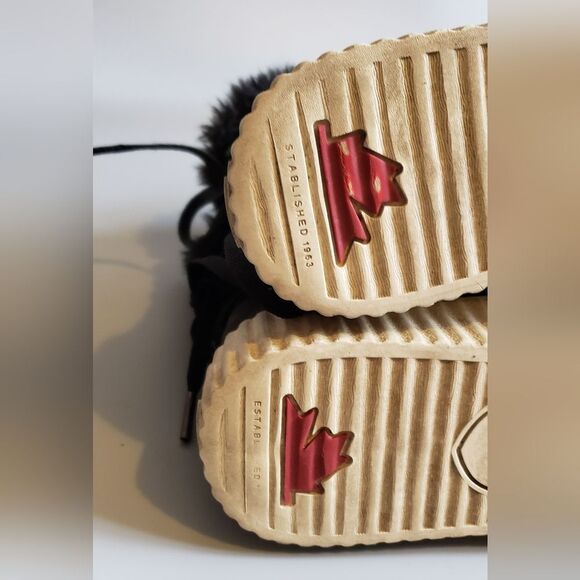 Pajar Women's Short Black Leather Winter Boots Size 37 - Picture 10 of 14